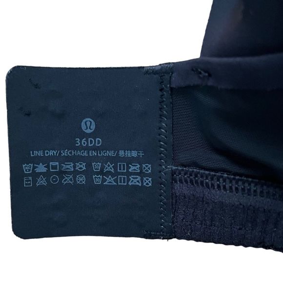 Lululemon AirSupport Bra High Support Sports Bra Black/Asphalt Grey 36 DD 36 E - Picture 10 of 11